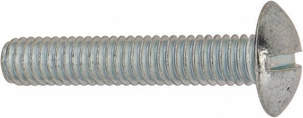 Value Collection - 5/16-18 UNC, 1-3/4" Length Under Head Slotted Drive Machine Screw - Truss Head, Grade J82 Steel, Zinc-Plated Finish, Without Washer - USA Tool & Supply