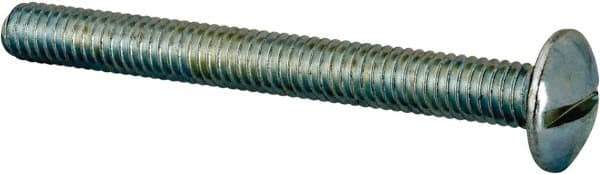 Value Collection - 5/16-18 UNC, 3" Length Under Head Slotted Drive Machine Screw - Truss Head, Grade J82 Steel, Zinc-Plated Finish, Without Washer - USA Tool & Supply