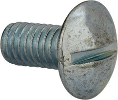 Value Collection - 3/8-16 UNC, 3/4" Length Under Head Slotted Drive Machine Screw - Truss Head, Grade 2 Steel, Zinc-Plated Finish, Without Washer - USA Tool & Supply