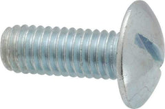 Value Collection - 3/8-16 UNC, 1" Length Under Head Slotted Drive Machine Screw - Truss Head, Grade 2 Steel, Zinc-Plated Finish, Without Washer - USA Tool & Supply