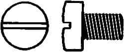 Value Collection - M2.5x0.45 Metric Coarse, 12mm Length Under Head Slotted Drive Machine Screw - Fillister Head, Grade 316 & A4 Stainless Steel, Uncoated, Without Washer - USA Tool & Supply