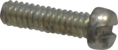 Value Collection - #2-56 UNC, 5/16" Length Under Head Slotted Drive Machine Screw - Fillister Head, Grade 2 Steel, Zinc-Plated Finish, Without Washer - USA Tool & Supply