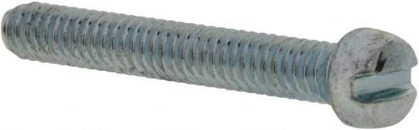 Value Collection - #2-56 UNC, 5/8" Length Under Head Slotted Drive Machine Screw - Fillister Head, Grade 2 Steel, Zinc-Plated Finish, Without Washer - USA Tool & Supply
