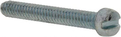 Value Collection - #2-56 UNC, 5/8" Length Under Head Slotted Drive Machine Screw - Fillister Head, Grade 2 Steel, Zinc-Plated Finish, Without Washer - USA Tool & Supply
