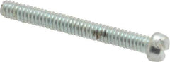 Value Collection - #2-56 UNC, 3/4" Length Under Head Slotted Drive Machine Screw - Fillister Head, Grade J82 Steel, Zinc-Plated Finish, Without Washer - USA Tool & Supply
