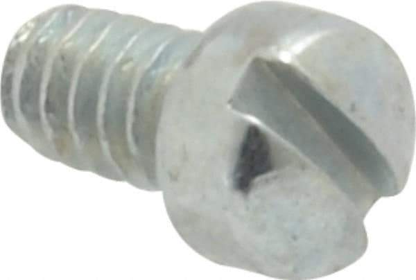 Value Collection - #4-40 UNC, 3/16" Length Under Head Slotted Drive Machine Screw - Fillister Head, Grade J82 Steel, Zinc-Plated Finish, Without Washer - USA Tool & Supply