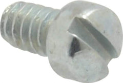 Value Collection - #4-40 UNC, 3/16" Length Under Head Slotted Drive Machine Screw - Fillister Head, Grade J82 Steel, Zinc-Plated Finish, Without Washer - USA Tool & Supply