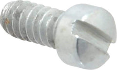 Value Collection - #4-40 UNC, 1/4" Length Under Head Slotted Drive Machine Screw - Fillister Head, Grade J82 Steel, Zinc-Plated Finish, Without Washer - USA Tool & Supply