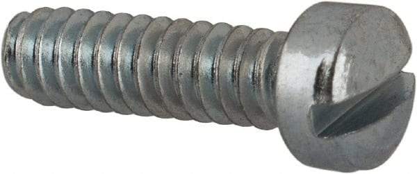 Value Collection - #4-40 UNC, 3/8" Length Under Head Slotted Drive Machine Screw - Fillister Head, Grade 2 Steel, Zinc-Plated Finish, Without Washer - USA Tool & Supply