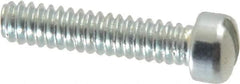 Value Collection - #4-40 UNC, 1/2" Length Under Head Slotted Drive Machine Screw - Fillister Head, Grade J82 Steel, Zinc-Plated Finish, Without Washer - USA Tool & Supply