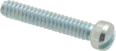 Value Collection - #4-40 UNC, 5/8" Length Under Head Slotted Drive Machine Screw - Fillister Head, Grade J82 Steel, Zinc-Plated Finish, Without Washer - USA Tool & Supply
