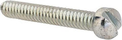 Value Collection - #4-40 UNC, 3/4" Length Under Head Slotted Drive Machine Screw - Fillister Head, Grade 2 Steel, Zinc-Plated Finish, Without Washer - USA Tool & Supply