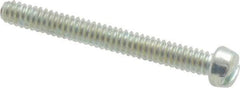 Value Collection - #4-40 UNC, 1" Length Under Head Slotted Drive Machine Screw - Fillister Head, Grade 2 Steel, Zinc-Plated Finish, Without Washer - USA Tool & Supply
