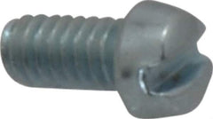 Value Collection - #5-40 UNC, 1/4" Length Under Head Slotted Drive Machine Screw - Fillister Head, Grade 2 Steel, Zinc-Plated Finish, Without Washer - USA Tool & Supply