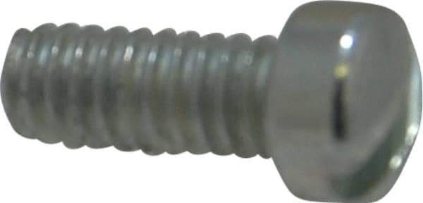 Value Collection - #5-40 UNC, 5/16" Length Under Head Slotted Drive Machine Screw - Fillister Head, Grade J82 Steel, Zinc-Plated Finish, Without Washer - USA Tool & Supply
