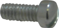 Value Collection - #5-40 UNC, 5/16" Length Under Head Slotted Drive Machine Screw - Fillister Head, Grade J82 Steel, Zinc-Plated Finish, Without Washer - USA Tool & Supply