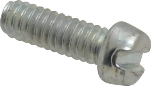 Value Collection - #5-40 UNC, 3/8" Length Under Head Slotted Drive Machine Screw - Fillister Head, Grade J82 Steel, Zinc-Plated Finish, Without Washer - USA Tool & Supply