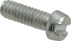 Value Collection - #5-40 UNC, 3/8" Length Under Head Slotted Drive Machine Screw - Fillister Head, Grade J82 Steel, Zinc-Plated Finish, Without Washer - USA Tool & Supply