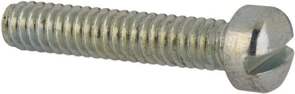 Value Collection - #5-40 UNC, 5/8" Length Under Head Slotted Drive Machine Screw - Fillister Head, Grade J82 Steel, Zinc-Plated Finish, Without Washer - USA Tool & Supply