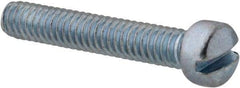 Value Collection - #5-40 UNC, 3/4" Length Under Head Slotted Drive Machine Screw - Fillister Head, Grade J82 Steel, Zinc-Plated Finish, Without Washer - USA Tool & Supply