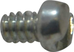 Value Collection - #6-32 UNC, 3/16" Length Under Head Slotted Drive Machine Screw - Fillister Head, Grade J82 Steel, Zinc-Plated Finish, Without Washer - USA Tool & Supply