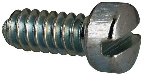 Value Collection - #6-32 UNC, 5/16" Length Under Head Slotted Drive Machine Screw - Fillister Head, Grade J82 Steel, Zinc-Plated Finish, Without Washer - USA Tool & Supply