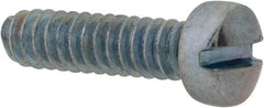 Value Collection - #6-32 UNC, 1/2" Length Under Head Slotted Drive Machine Screw - Fillister Head, Grade 2 Steel, Zinc-Plated Finish, Without Washer - USA Tool & Supply