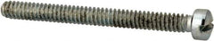 Value Collection - #6-32 UNC, 1-1/2" Length Under Head Slotted Drive Machine Screw - Fillister Head, Grade J82 Steel, Zinc-Plated Finish, Without Washer - USA Tool & Supply