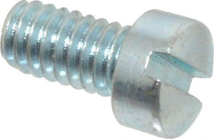 Value Collection - #8-32 UNC, 5/16" Length Under Head Slotted Drive Machine Screw - Fillister Head, Grade J82 Steel, Zinc-Plated Finish, Without Washer - USA Tool & Supply