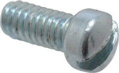 Value Collection - #8-32 UNC, 3/8" Length Under Head Slotted Drive Machine Screw - Fillister Head, Grade 2 Steel, Zinc-Plated Finish, Without Washer - USA Tool & Supply