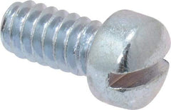 Value Collection - #10-24 UNC, 3/8" Length Under Head Slotted Drive Machine Screw - Fillister Head, Grade 2 Steel, Zinc-Plated Finish, Without Washer - USA Tool & Supply