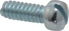 Value Collection - #10-24 UNC, 1/2" Length Under Head Slotted Drive Machine Screw - Fillister Head, Grade 2 Steel, Zinc-Plated Finish, Without Washer - USA Tool & Supply