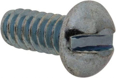 Value Collection - #10-24 UNC, 5/8" Length Under Head Slotted Drive Machine Screw - Fillister Head, Grade J82 Steel, Zinc-Plated Finish, Without Washer - USA Tool & Supply
