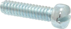 Value Collection - #10-24 UNC, 3/4" Length Under Head Slotted Drive Machine Screw - Fillister Head, Grade 2 Steel, Zinc-Plated Finish, Without Washer - USA Tool & Supply