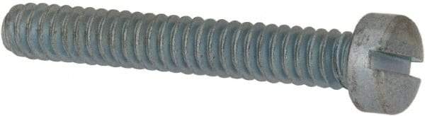 Value Collection - #10-24 UNC, 1-1/4" Length Under Head Slotted Drive Machine Screw - Fillister Head, Grade J82 Steel, Zinc-Plated Finish, Without Washer - USA Tool & Supply