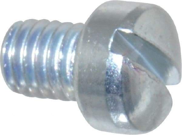 Value Collection - #10-32 UNF, 1/4" Length Under Head Slotted Drive Machine Screw - Fillister Head, Grade J82 Steel, Zinc-Plated Finish, Without Washer - USA Tool & Supply