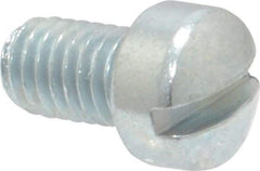 Value Collection - #10-32 UNF, 5/16" Length Under Head Slotted Drive Machine Screw - Fillister Head, Grade J82 Steel, Zinc-Plated Finish, Without Washer - USA Tool & Supply