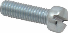 Value Collection - #10-32 UNF, 5/8" Length Under Head Slotted Drive Machine Screw - Fillister Head, Grade 2 Steel, Zinc-Plated Finish, Without Washer - USA Tool & Supply