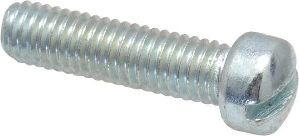 Value Collection - #10-32 UNF, 3/4" Length Under Head Slotted Drive Machine Screw - Fillister Head, Grade 2 Steel, Zinc-Plated Finish, Without Washer - USA Tool & Supply