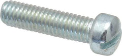 Value Collection - #10-32 UNF, 3/4" Length Under Head Slotted Drive Machine Screw - Fillister Head, Grade 2 Steel, Zinc-Plated Finish, Without Washer - USA Tool & Supply