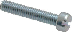 Value Collection - #10-32 UNF, 1" Length Under Head Slotted Drive Machine Screw - Fillister Head, Grade 2 Steel, Zinc-Plated Finish, Without Washer - USA Tool & Supply