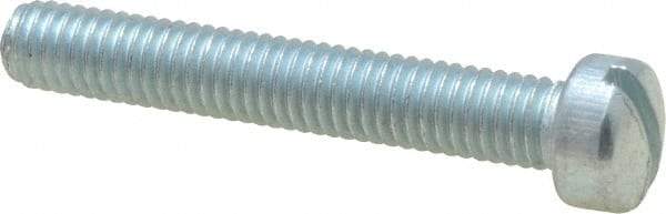 Value Collection - #10-32 UNF, 1-1/4" Length Under Head Slotted Drive Machine Screw - Fillister Head, Grade J82 Steel, Zinc-Plated Finish, Without Washer - USA Tool & Supply