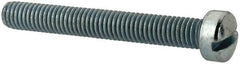 Value Collection - #10-32 UNF, 1-1/2" Length Under Head Slotted Drive Machine Screw - Fillister Head, Grade J82 Steel, Zinc-Plated Finish, Without Washer - USA Tool & Supply