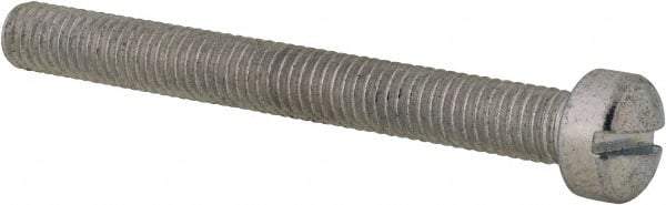 Value Collection - #10-32 UNF, 1-3/4" Length Under Head Slotted Drive Machine Screw - Fillister Head, Grade 2 Steel, Zinc-Plated Finish, Without Washer - USA Tool & Supply