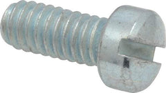Value Collection - #12-24 UNC, 1/2" Length Under Head Slotted Drive Machine Screw - Fillister Head, Grade J82 Steel, Zinc-Plated Finish, Without Washer - USA Tool & Supply