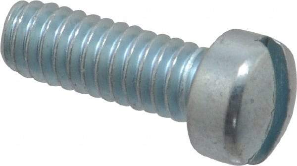 Value Collection - #12-24 UNC, 5/8" Length Under Head Slotted Drive Machine Screw - Fillister Head, Grade J82 Steel, Zinc-Plated Finish, Without Washer - USA Tool & Supply