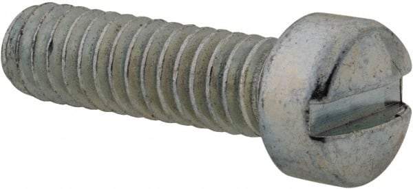 Value Collection - #12-24 UNC, 3/4" Length Under Head Slotted Drive Machine Screw - Fillister Head, Grade 2 Steel, Zinc-Plated Finish, Without Washer - USA Tool & Supply