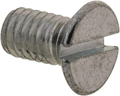 Value Collection - #12-24 UNC, 7/8" Length Under Head Slotted Drive Machine Screw - Fillister Head, Grade J82 Steel, Zinc-Plated Finish, Without Washer - USA Tool & Supply