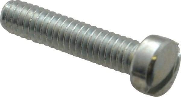 Value Collection - #12-24 UNC, 1" Length Under Head Slotted Drive Machine Screw - Fillister Head, Grade J82 Steel, Zinc-Plated Finish, Without Washer - USA Tool & Supply