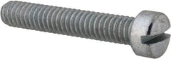 Value Collection - #12-24 UNC, 1-1/4" Length Under Head Slotted Drive Machine Screw - Fillister Head, Grade 2 Steel, Zinc-Plated Finish, Without Washer - USA Tool & Supply